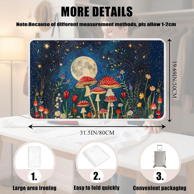 Mushroom Moon Pattern Ironing Mat Portable Ironing Pad - Image 5