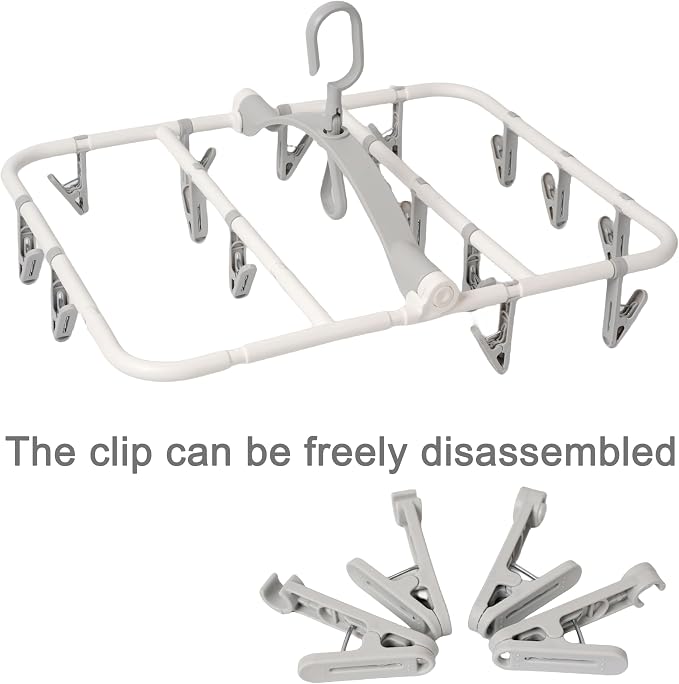 Clothes Drying Racks Foldable Clip Hangers Drip Hanger Plastic - Image 3