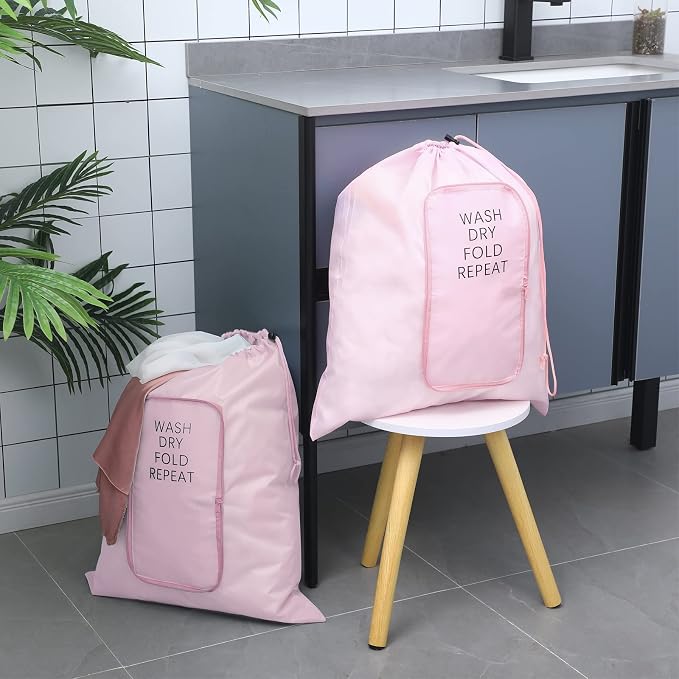 2 Pcs Travel Laundry Bag Washable Dirty Clothes Bag - Image 5