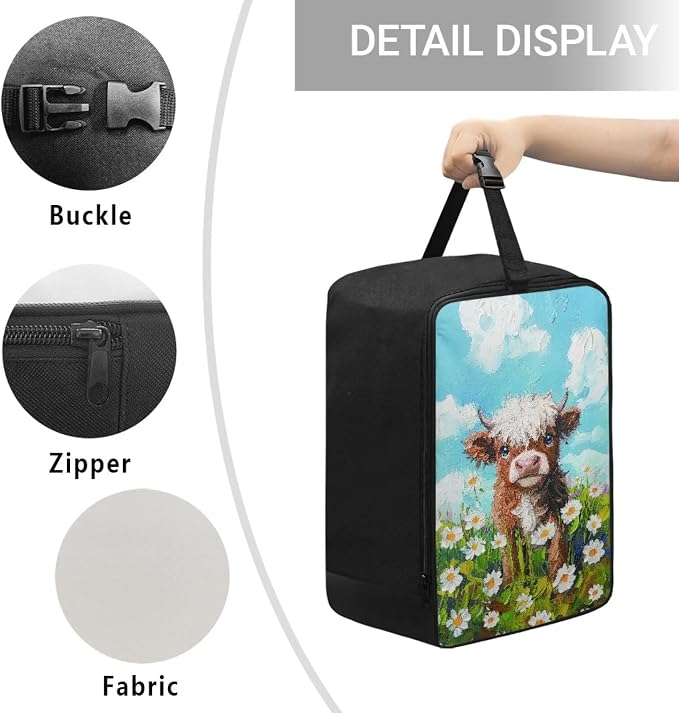 Steam Iron Travel Bag Daisy Cow Water-Resistant Protective Pouch - Image 2