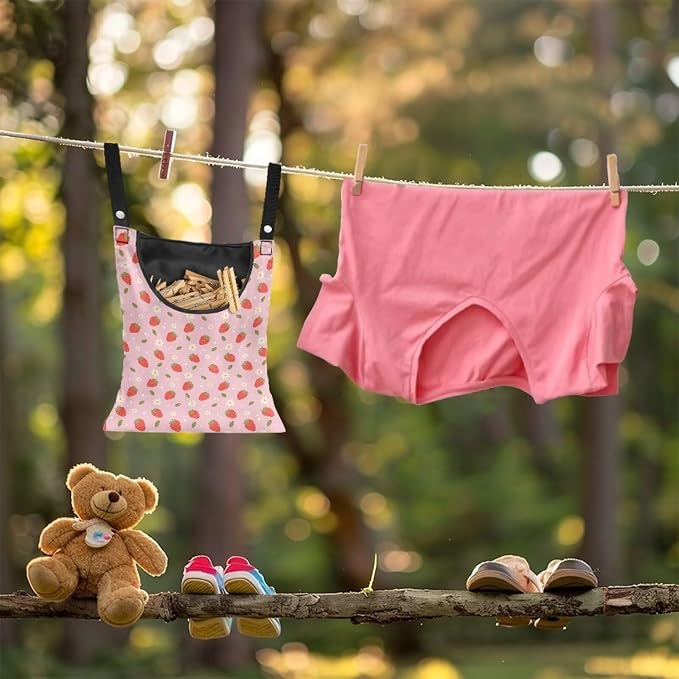 Clothespin Bag, Laundry Hanging Bag Fits Clothes Lines - Image 3