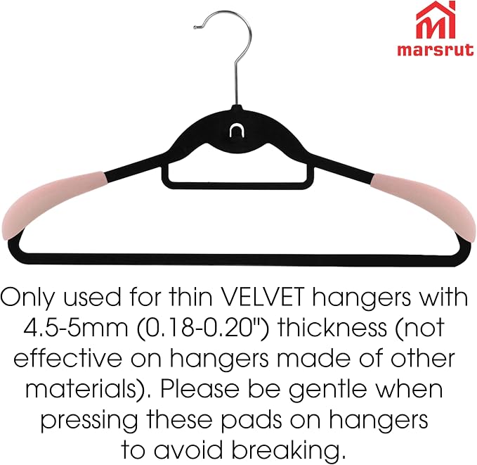 10pcs Velvet Hanger Shoulder Pads Forms Shapers, Non-Slip Cute Flocking - Image 3