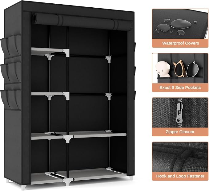 VTRIN Wardrobe Closet, 41.7 Inch Wide Portable Closets - Image 4