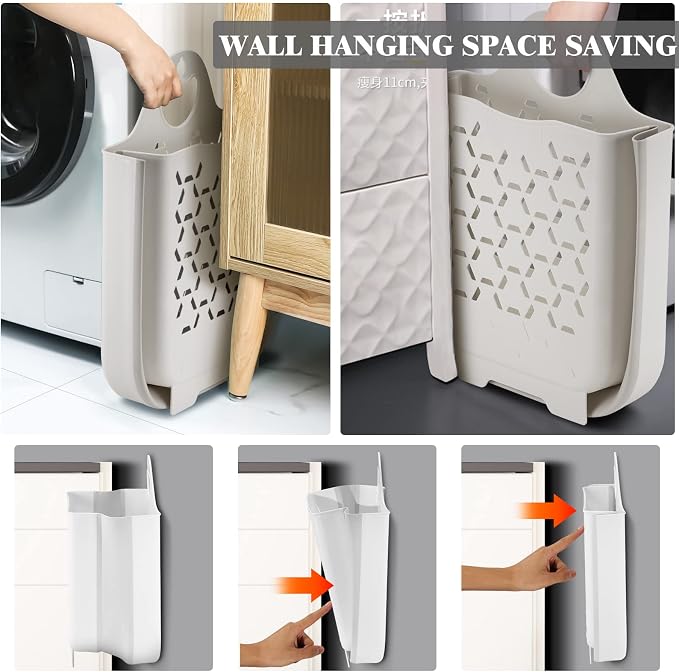 Laundry Basket Collapsible Laundry Hamper 2 Packs Clothes Hamper Portable Dirty - Image 2