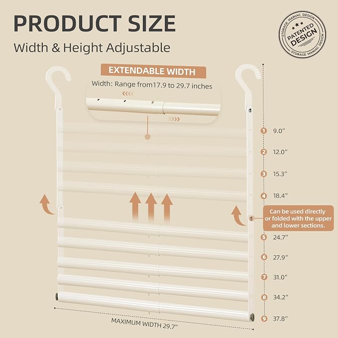 STORAGE MANIAC Adjustable Closet Rod Extender - Image 2
