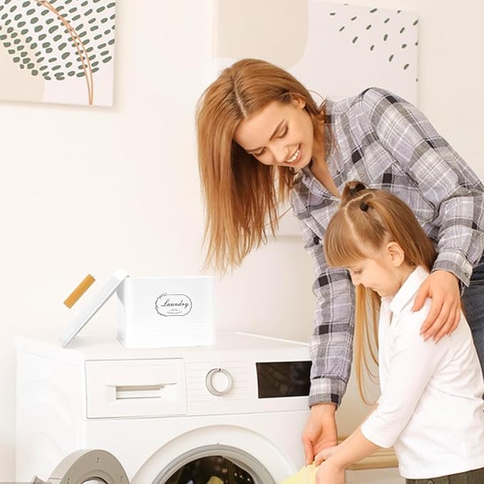 Dryer Sheet Container with Lid for Laundry Room Organization and Storage - Image 7