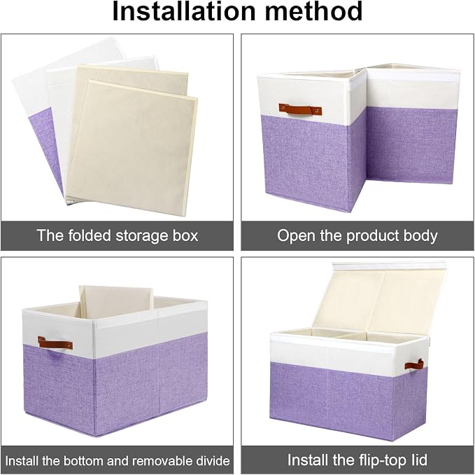 Large Toy Box with Lid, Sturdy Toy Storage Chest Bin Boxes Organizer Basket - Image 7