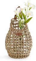 Woven Front Door Basket Water Hyacinth Wall Hanging Basket Decorative Boho by LGENHOOMHandwovenNaturalWaterHyacinthBasket