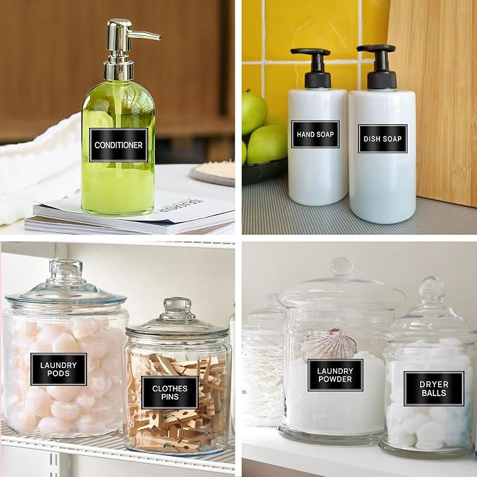 32PCS Laundry Labels for Glass Jars, Minimalist Bathroom and Laundry Labels - Image 6