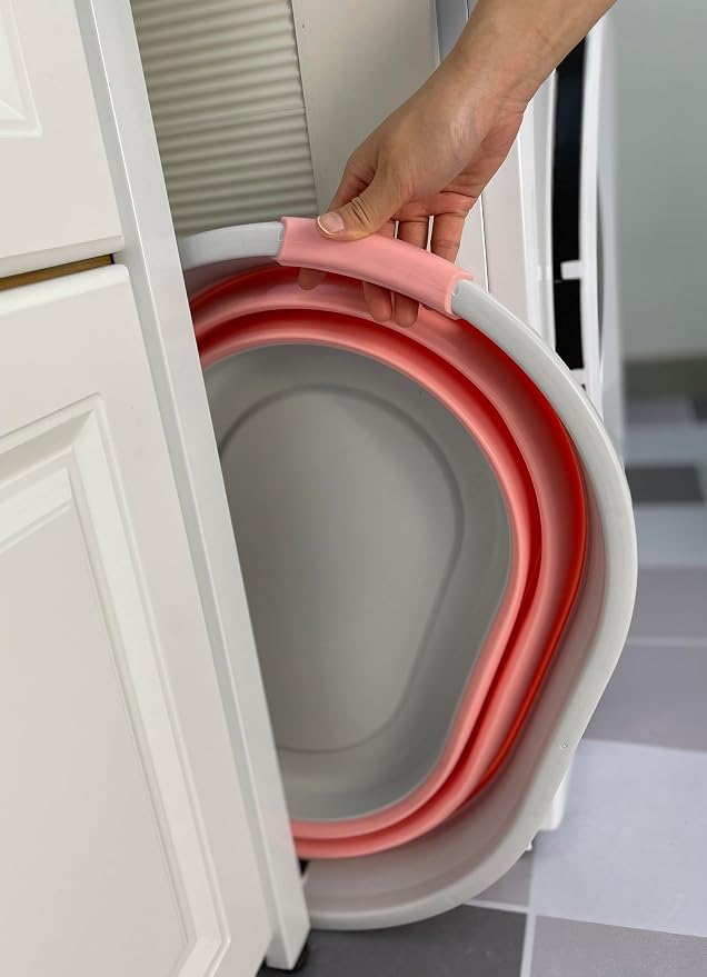 SAMMART Collapsible Plastic Oval Laundry Basket - Image 2