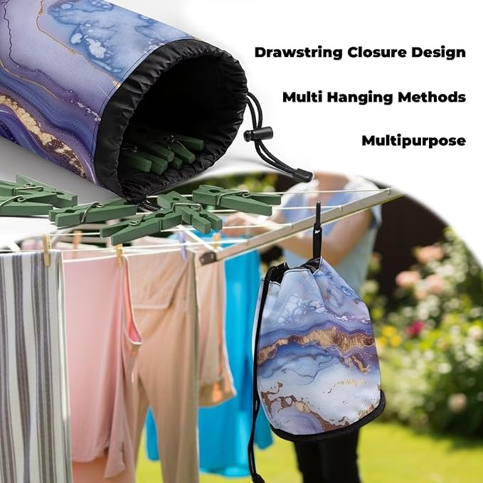 Clothespin Bag Holder Outside, Hanging Clothes Pin Bag - Image 6