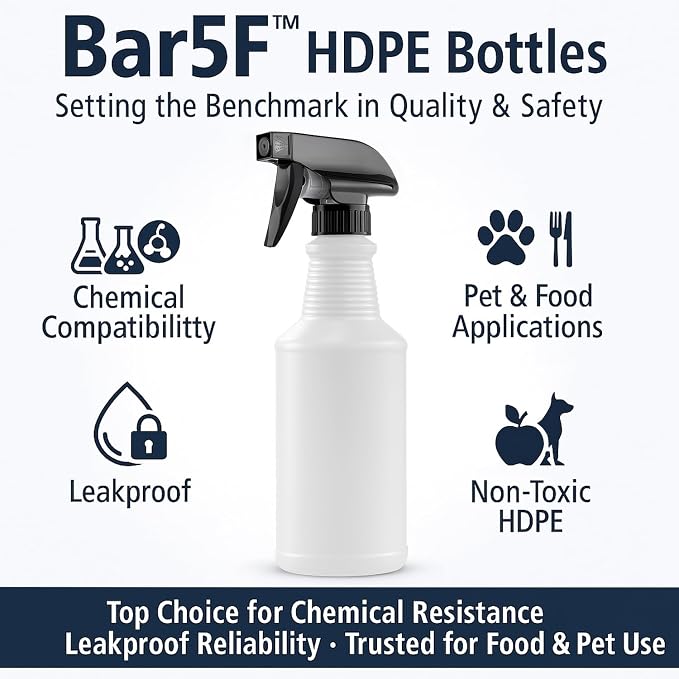 Bar5F Chemical-Resistant Spray Bottle – BPA-Free, Adjustable Nozzle - Image 7