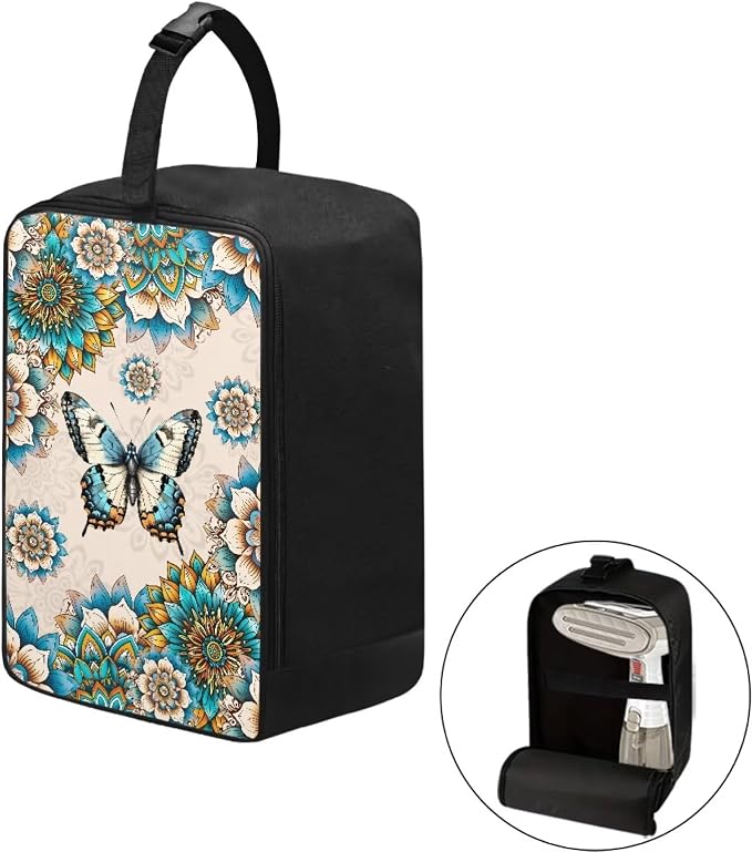 Portable Steamer Iron Storage Bag Boho Butterfly Lightweight Travel Organizer - Image 2