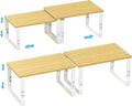Expandable Kitchen Cabinet Organizer Shelves – Stackable Adjustable Metal and by Unknown
