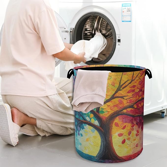 Tree of Life Laundry Basket, Oxford Cloth Laundry Hamper - Image 7