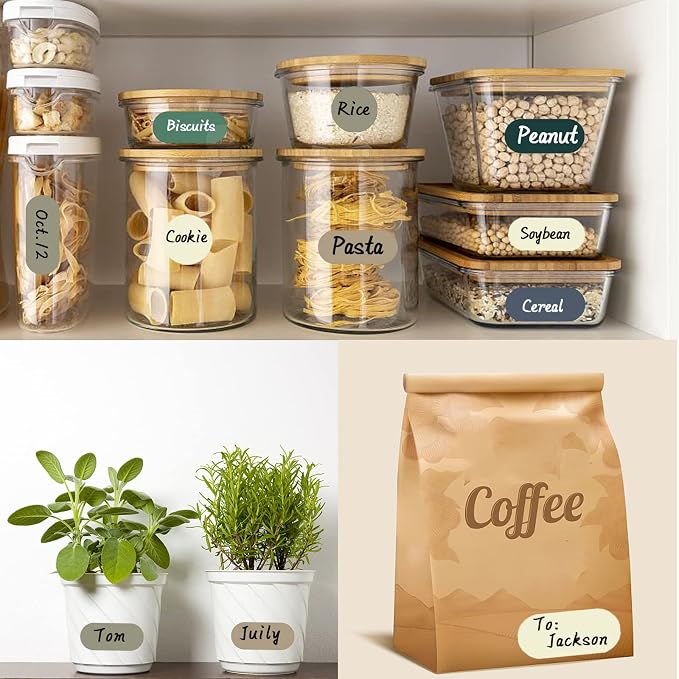Removable Label Stickers for Jars, Self-Adhesive Chalkboard Labels Waterproof - Image 5