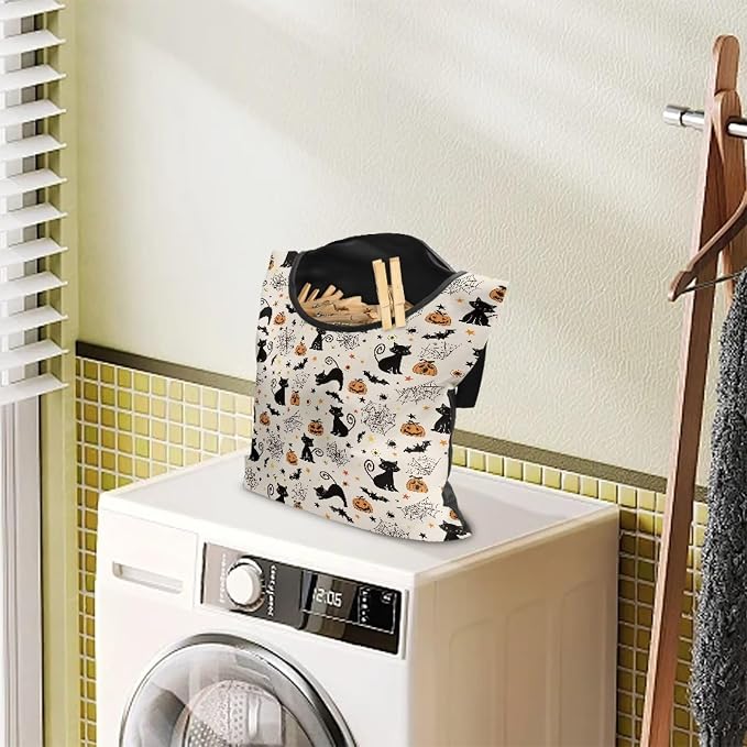 Halloween Pattern Pin Collector Bag Dust-Proof Wall Hanging Organizer Large - Image 2