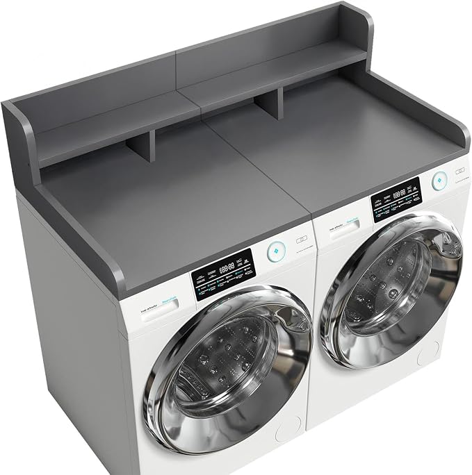 Washer Dryer Countertop with Shelf, Washer and Dryer Covers by Qiaoxuan
