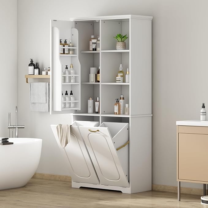 68" Tall Bathroom Storage Cabinet by Merax