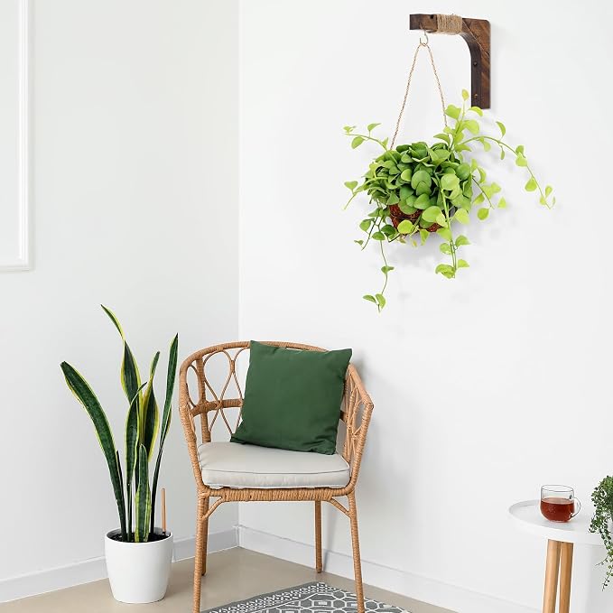 Geelin 4 Pack Wooden Plant Hanger - Image 4