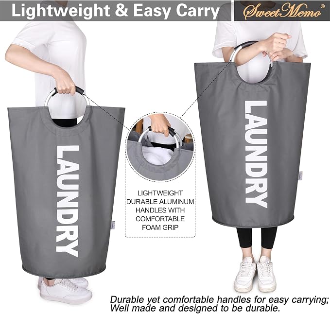Large Laundry Hamper Bag 95L，Tall Laundry Basket - Image 5
