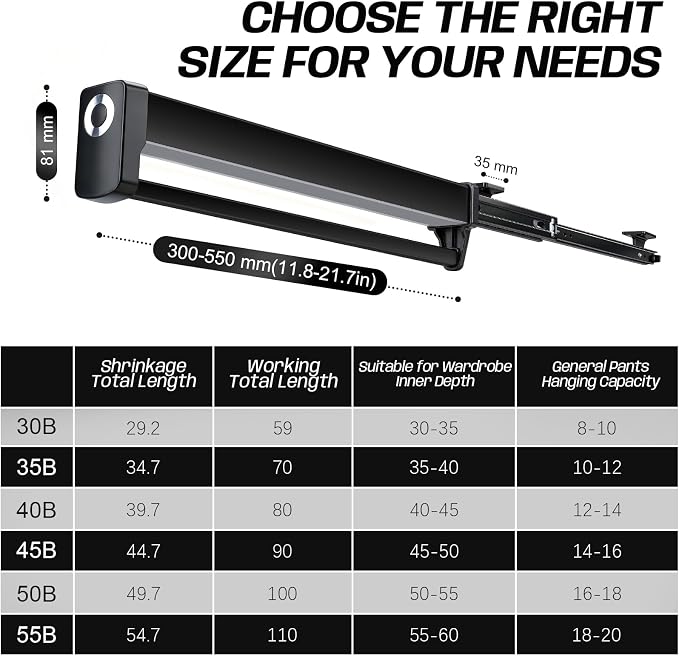Pull Out Closet Valet Rods - Image 2