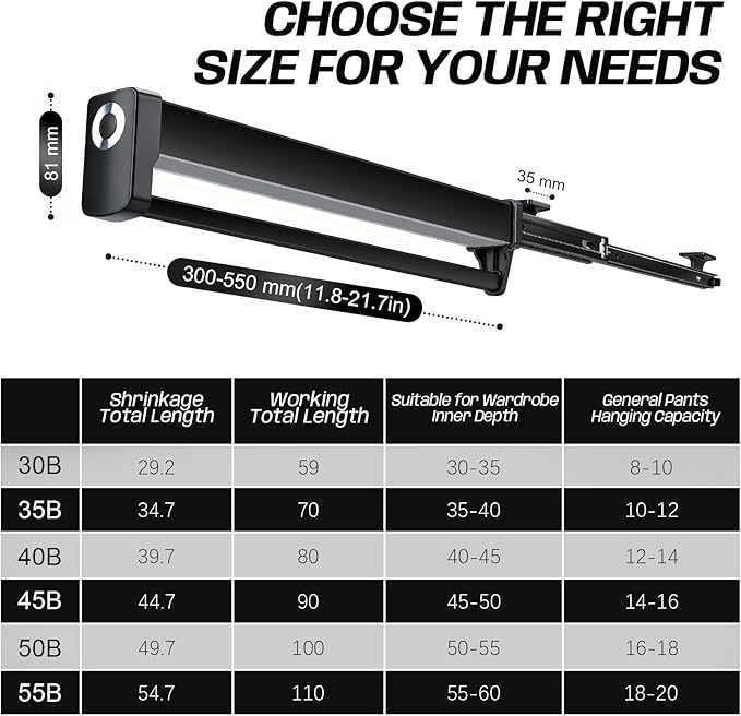 Pull Out Closet Valet Rods - Image 2