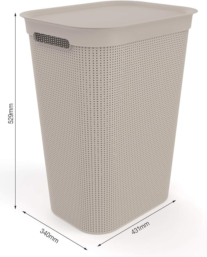 Rotho, Laundry collector 50 l, Plastic BPA-free, anthracite - Image 4