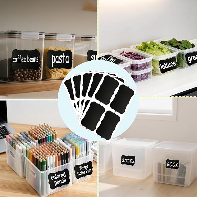 272PCS Chalkboard Labels-3.4" x 2.1"Large Size Reusable Blackboard - Image 8