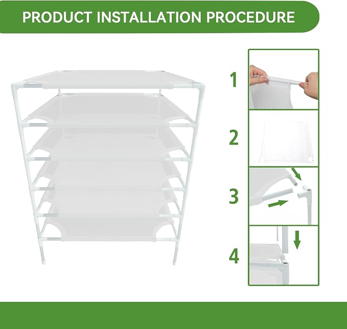 Sweater Drying Rack, 6-Layer Flat Drying Rack Stackable, Mesh Fabric Clothes - Image 6