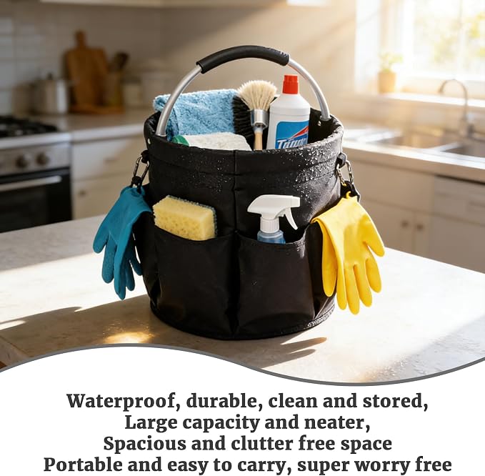 JINGYAN 17L Large Collapsible Folding Cleaning Caddy - Image 6