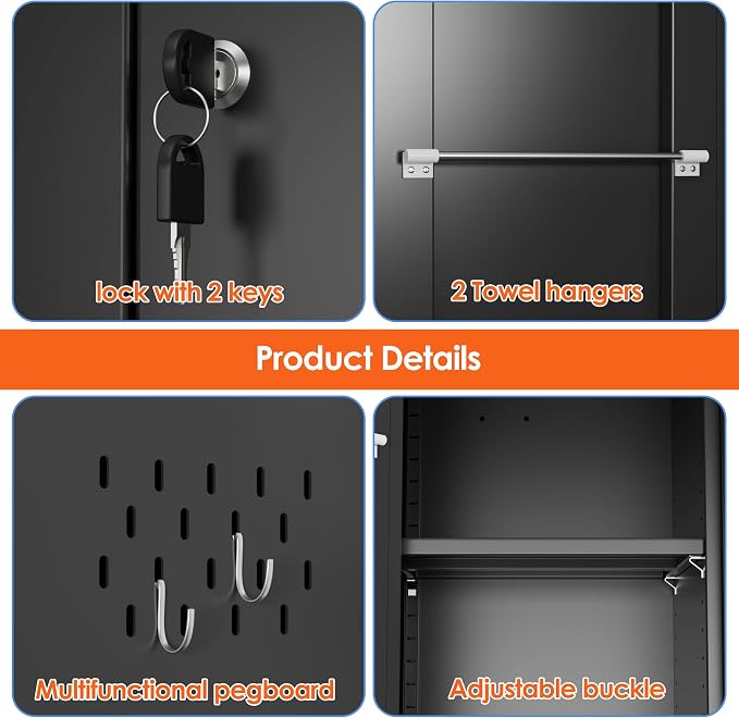 Metal Broom Closet Storage Cabinets - Image 6
