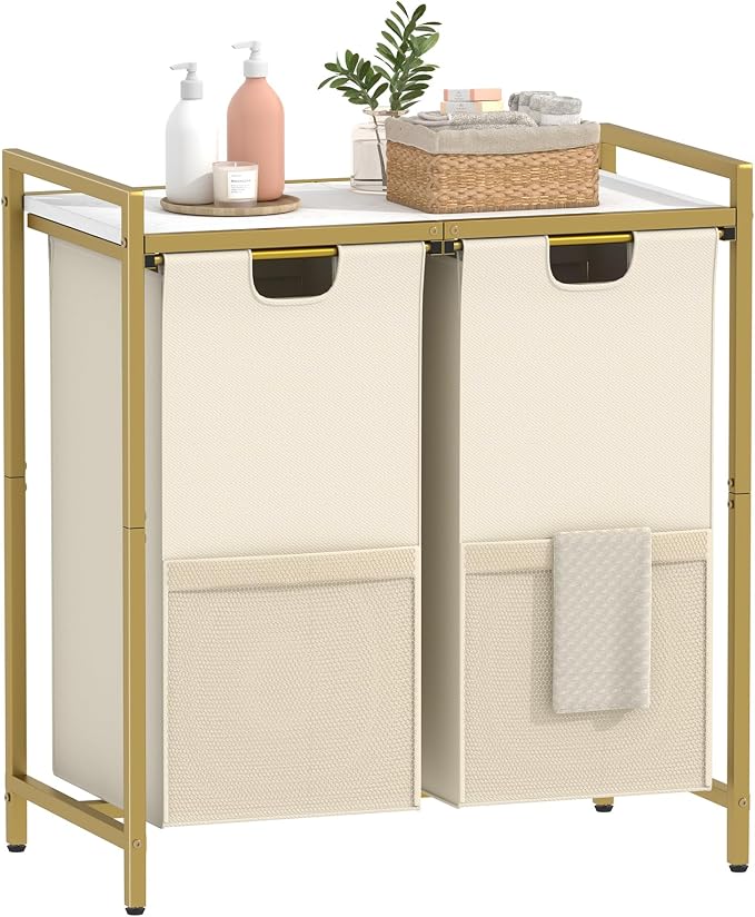Laundry Hamper, double Laundry Basket, Laundry Sorter - Image 9