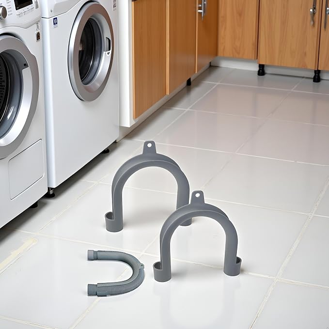 2Pcs Gray Clothes Washer Drain Hose Holder - Image 7