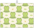 Cute Green Frog Dish Drying Mats 18x24 Inch, Dish Pad Drying Rack Mat by UIUPRO