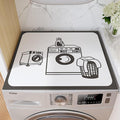 Print Washing Machine Mat for Top Load Washer and Dryer – Non-Slip, Quick-Dry by BANEBOR