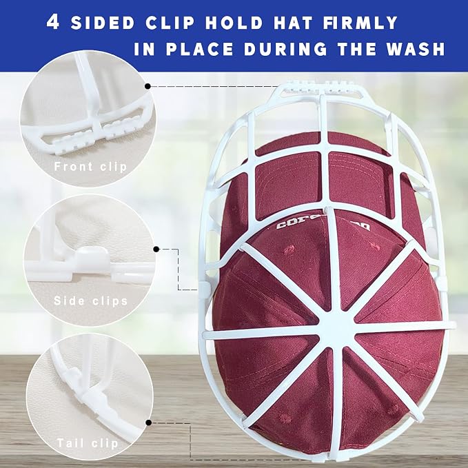 2 Pack Hat Washer Cage for Washing Machine, Baseball Cap Washing Cage, Hat - Image 8