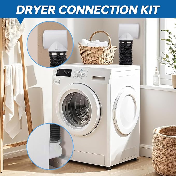 Dryer Vent Connector Kit with 90 Degree Elbow & 6-Layer Flexible Hose, - Image 6