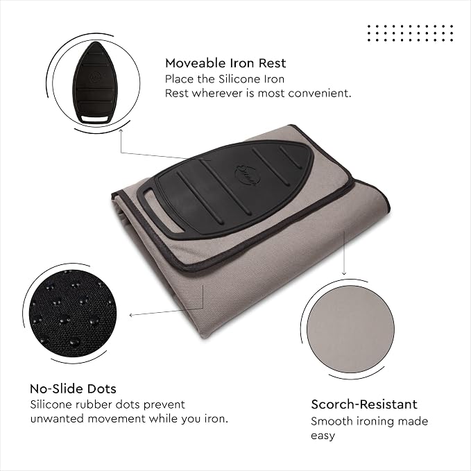 Encasa XO Ironing Mat/Pad with 3mm Padding, Anti-Skid Design & Silicone Iron - Image 5
