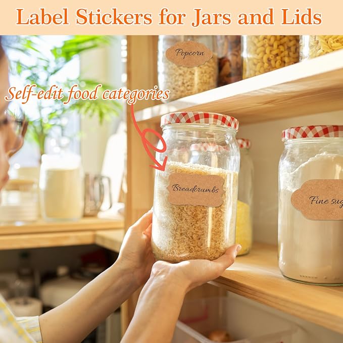 300Pcs 2" x 1.2" Gift Tags Name Label Stickers, Blank Kraft Stickers - Image 4
