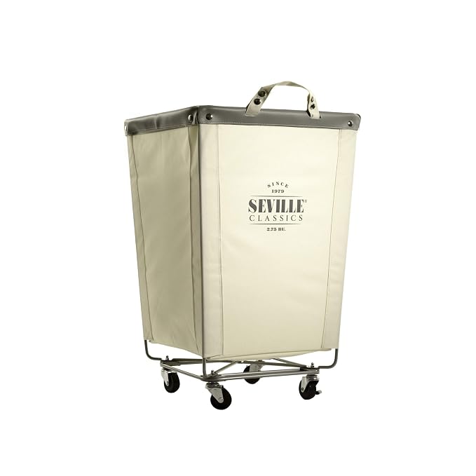 Seville Classics Large Commercial Heavy Duty Rolling Steel Frame Laundry Hamper by SevilleClassics
