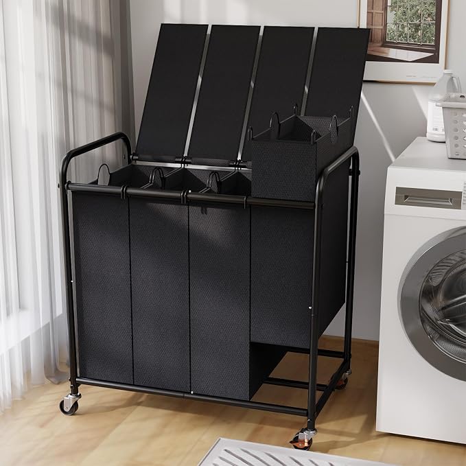 4-Compartment Laundry Cart by YKDIRECT