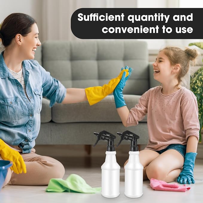 Gerrii 24 Pcs 24oz Plastic Spray Bottle Bulk, Empty Refillable Squirt Bottles - Image 6