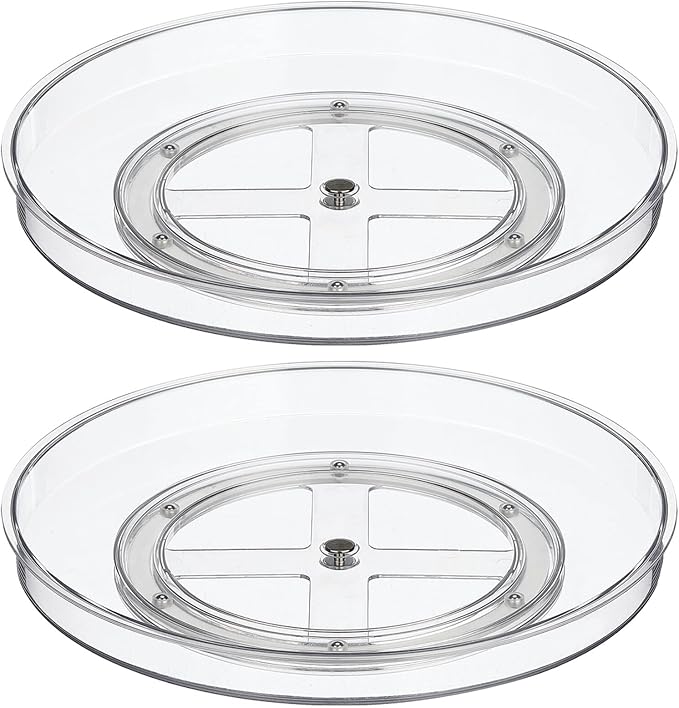 mDesign Lazy Susan Turntable Plastic Spinner - Image 9