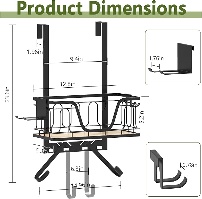 Ironing Board Hanger, CUFURNIX 2-in-1 Wall-Mount & Over-Door - Image 3
