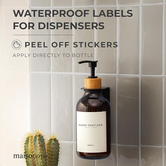 MaisoNovo Waterproof Labels for Bottles Modern Design - Image 2
