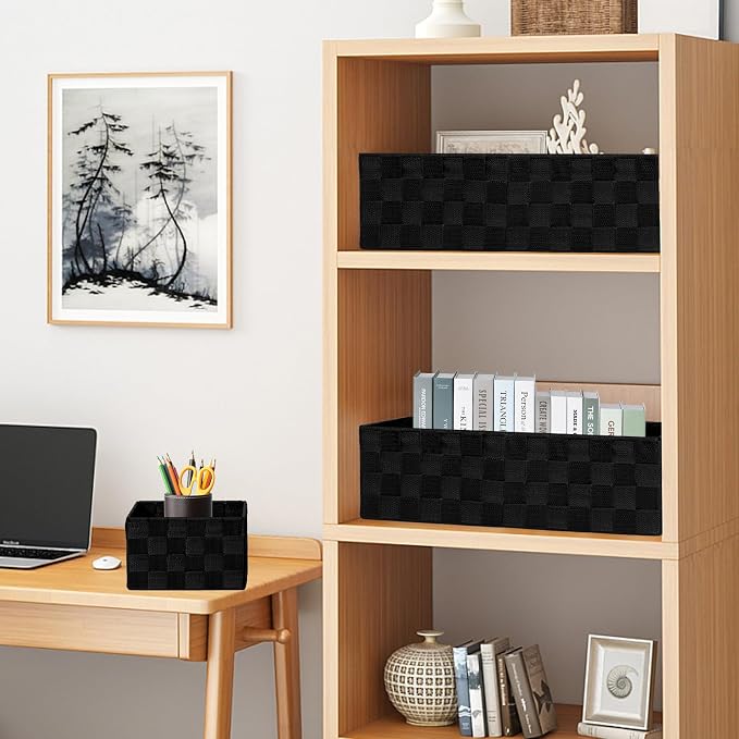 Drawer Organizer, Cube Baskets for Storage Shelves, Handmade Small Woven Basket - Image 7