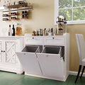 Double Tilt Out Trash Can Cabinet, Dog-Resistant, Fits 13.8"H Bins, Includes by LDarqeer