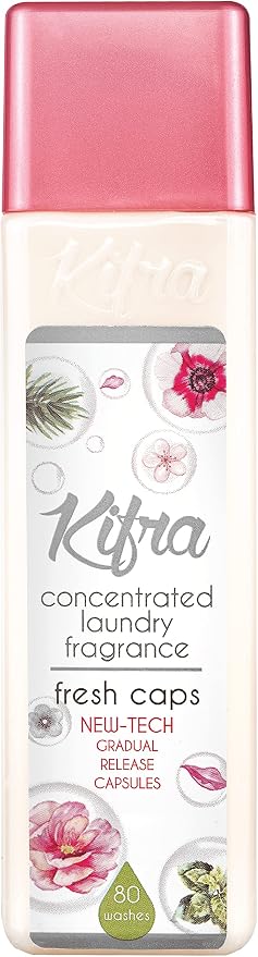 KIFRA FRESH CAPS Concentrated Laundry Fragrance 6.76 Fl Oz 200ml 80 Washing by KIFRA
