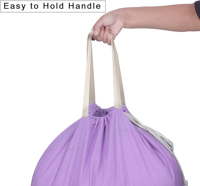 Heavy Duty Laundry Bag with Drawstring and Handle, Extra Large Travel Dirty - Image 3